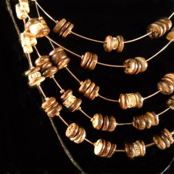 Chico's 5-Strand Illusion Beaded Necklace - Picture 2 of 4